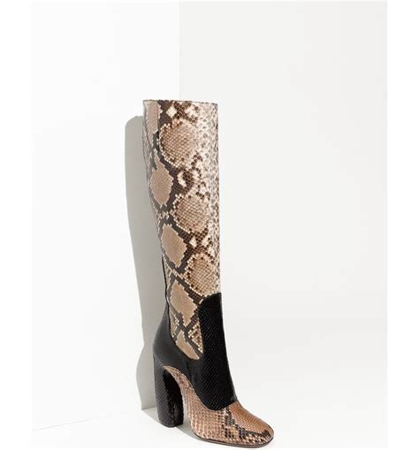 prada python boots|prada boots with pouch price.